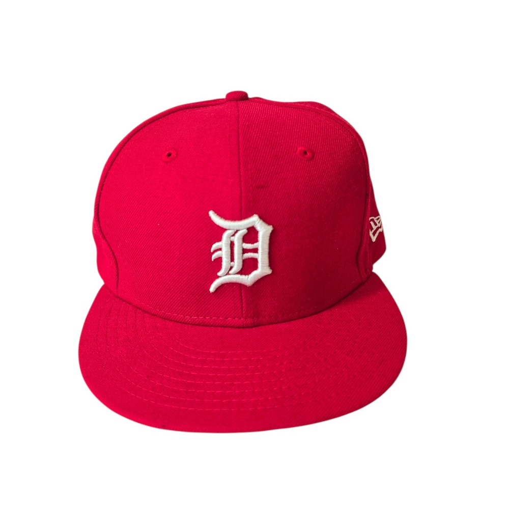 New Era Detroit Tigers Baseball Cap Red White Embroidered Logo One Size Snapback